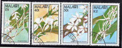 MALAWI 1990 "ORCHIDS" SET OF 4 VFU. SG 848-51. CAT 13 POUNDS.