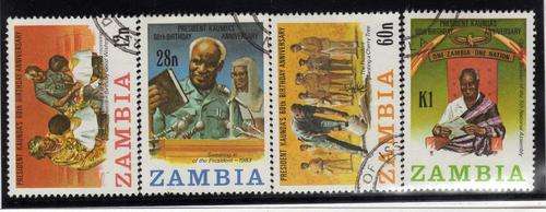 ZAMBIA 1984 "COMMONWEALTH DAY" SET OF 4 VFU. SG 404-407. CAT 5,50 POUNDS.