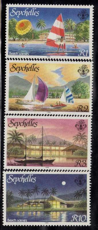 SEYCHELLES 1988 "TOURISM" SET OF 4 UMM. SG 683-686. CAT 6,75 POUNDS.