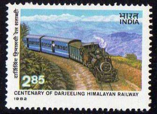 INDIA 1982 "DARJEELING HIMALAYAN RAILWAY CENT" STAMP UMM. SG 1096. CAT 6,50 POUNDS.