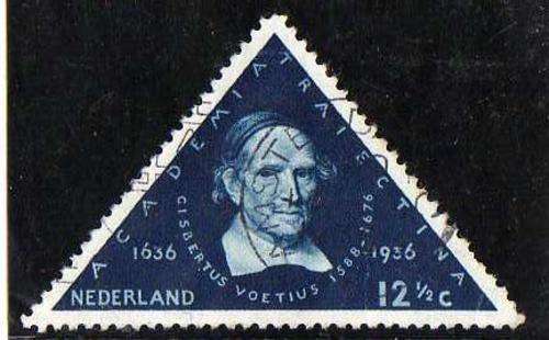 NETHERLANDS 1936 "TERCENTENARY OF UTRECHT UNIVERSITY" 12,5c VFU. SG 461. CAT 7,50 POUNDS.