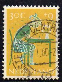 NETHERLANDS 1959 "CHILD WELFARE FUND" 30c + 9c VFU.  SG 890. CAT 6,50 POUNDS.