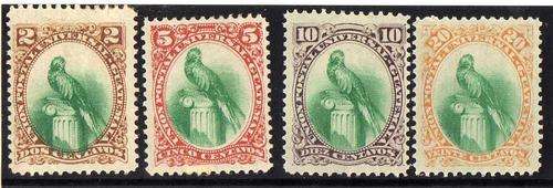 GUATEMALA 1881 UPU PART SET OF 4 (NO 1c) MOUNTED MINT. SG 22-25. CAT 21,75 GBP.