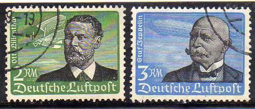 GERMANY 1934 AIR 2M + 3M VERY FINE USED. SG 535-536. CAT 86 POUNDS. (2013)