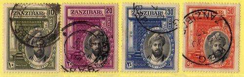 ZANZIBAR 1936 "SILVER JUBILEE OF SULTAN" SET OF 4 FINE USED. SG 323-6. CAT £10. (2018)