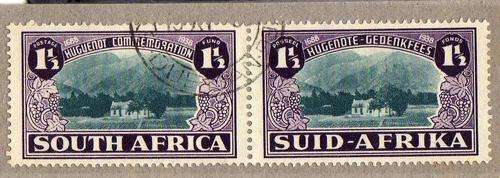 SOUTH AFRICA 1939 HUGUENOT 250TH ANNIVERSARY SET OF 3 PAIRS V.F.USED. SACC 81-83. CAT R275.
