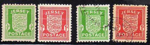 JERSEY 1941 SET OF 2 LMM AND VERY FINE USED. SG 1 & 2. CAT 29 POUNDS.