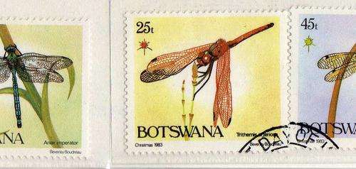 BOTSWANA 1983 "DRAGON FLIES" SET OF 4 VFU. SG 550-553. CV 5,50 POUNDS