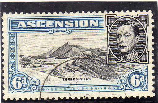 ASCENSION 1938 DEFIN 6d PERF 13 V.F.USED. SG 43a. CAT 6,50 POUNDS.