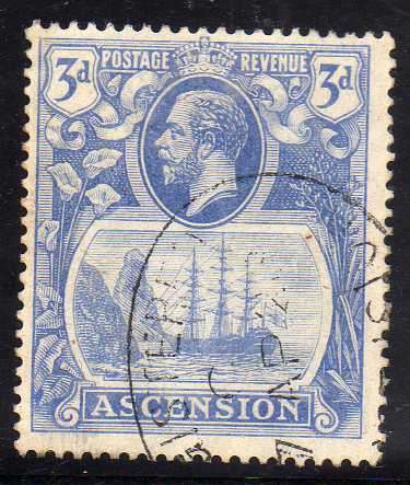 ASCENSION 1924 DEFIN 3d VFU. SG 14. CAT 18 POUNDS.