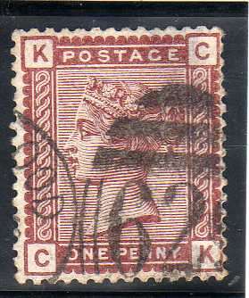 GREAT BRITAIN 1880-1 1d VENETIAN RED FINE USED BUT THINNED. SG 166. CV 15 POUNDS.