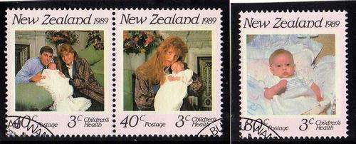 NEW ZEALAND 1989 "HEALTH" SET OF 3 VFU. SG 1516-18. CAT 4,75 POUNDS.