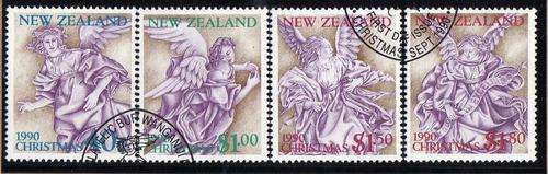 NEW ZEALAND 1990 "CHRISTMAS" SET OF 4 VFU. SG 1569-72. CAT 5,60 POUNDS.