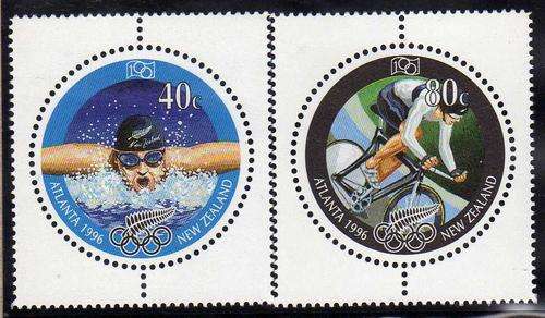NEW ZEALAND 1996 "OLYMPIC GAMES ATLANTA" SET OF 5 UMM. SG 2008-12. CAT 5,25 POUNDS.