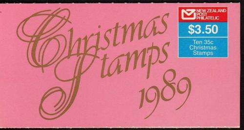 NEW ZEALAND 1989 "CHRISTMAS" BOOKLET UMM. SG BOOKLET SB 52. CAT 5,50 POUNDS.(2002)