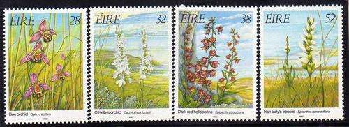 IRELAND 1993 "IRISH ORCHIDS" SET OF 4 UMM. SG 871-4. CAT 5,50 POUNDS.