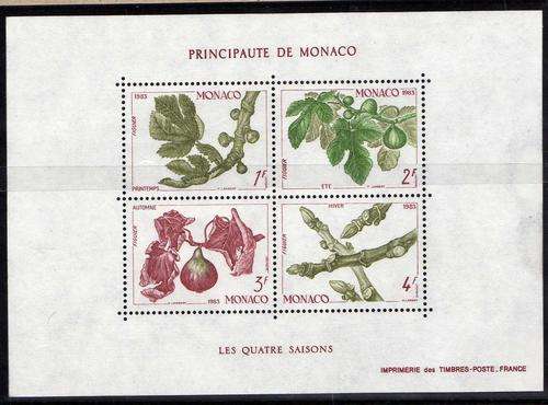 MONACO 1983 "THE FOUR SEASONS" MINI SHEET UMM BUT SMALL PART ORIGINAL GUM. SG MS 1644. CAT 12 POUNDS