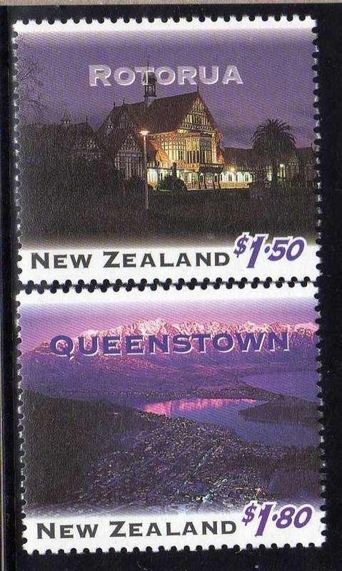 NEW ZEALAND 1995 "N.Z. BY NIGHT" SET OF 6 UMM. SG 1855-60. CAT 7,40 POUNDS.