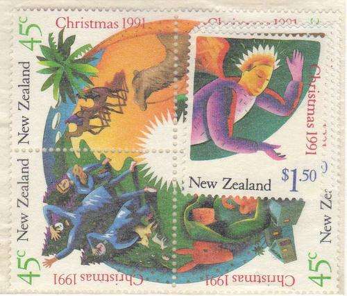 NEW ZEALAND 1991 "CHRISTMAS" SET OF 7 UMM. SG 1628-34. CAT 5,15 POUNDS.