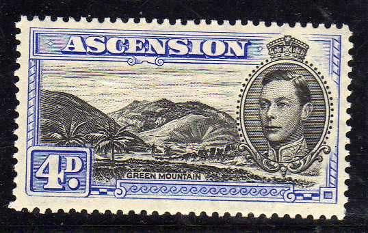 ASCENSION 1938 DEFIN 4d PERF 13,5 LIGHTLY MOUNTED MINT. SG 42c. CAT 17 POUNDS.