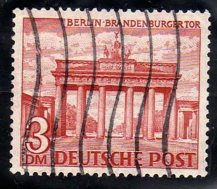 GERMANY WEST BERLIN 1949 DEFIN 3DM FINE USED. SG B52. CV 21 POUNDS.(2013)