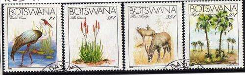 BOTSWANA 1983 ENDANGERED SPECIES SET OF 4 VFU. SG 541-4. CV 10,50 POUNDS
