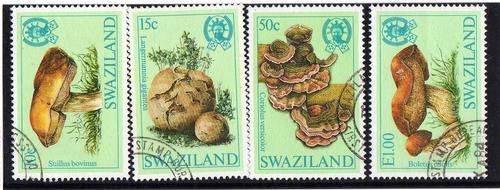 SWAZILAND 1984 "FUNGI" SET OF 4 VFU. SG 462-5. CAT 8,85 POUNDS.