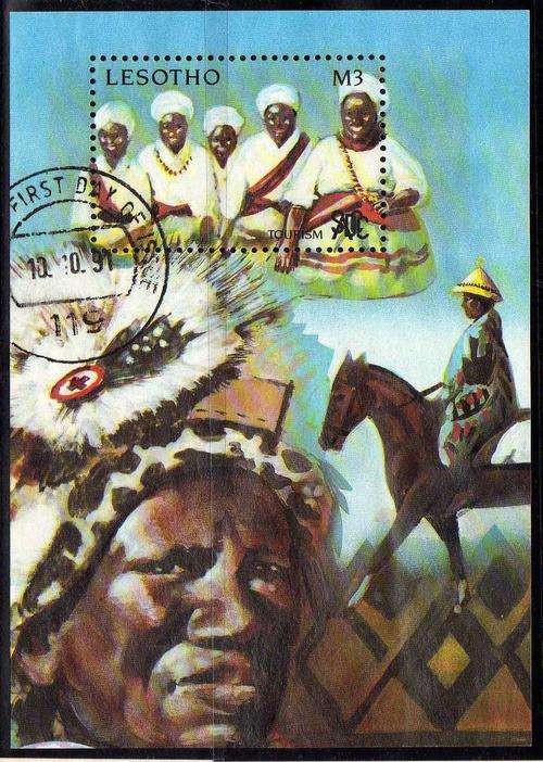 LESOTHO 1991 "SADAC TOURIST CONFERENCE" SET OF 3 + MINI SHEET VFU. SG 1032-5. CAT 8,75 POUNDS.