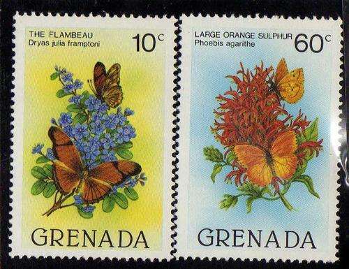 GRENADA 1982 "BUTTERFLIES" SET OF 4 UMM. SG 1179-82. CAT 9 POUNDS.
