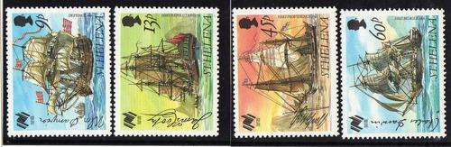 ST HELENA 1988 "SHIPS - BICENT OF AUSTRALIAN SETTLEMENT" SET OF 4 U.M.M. SG 519-22. CAT 11 POUNDS.