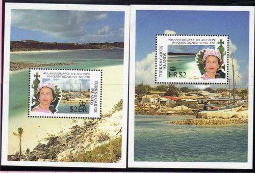 GRENADA GRENADINES 1992 "40TH ANNIV ACCESSION OF QEII" 2 MINI SHEETS UMM . SG 1473. CAT 9 POUNDS.