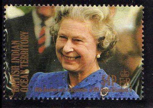 BRITISH INDIAN OCEAN TERRITORY 1992 "40TH ANNIV ACCESSION OF QEII" SET OF 5 UMM . CAT 15,25 GBP.