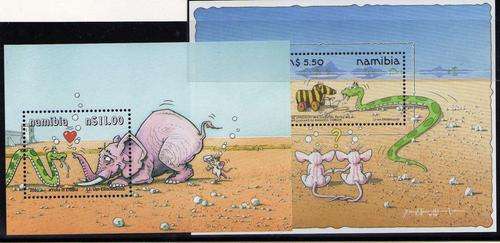 NAMIBIA 1999 & 2000 "TIGERENTA" M/S SACC 298 & "YOKA" M/S SACC 346 BOTH UMM. CAT R100.