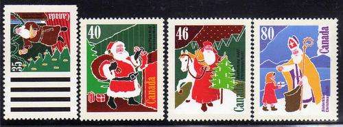 CANADA 1991 "CHRISTMAS" SET OF 4 UMM. SG 1450-53. CAT 5,25 POUNDS.