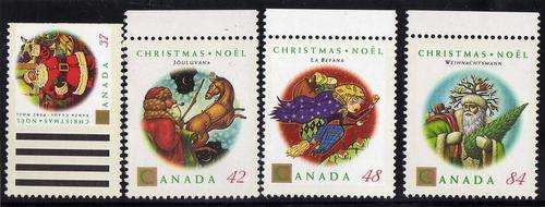 CANADA 1992 "CHRISTMAS" SET OF 4 UMM. SG 1525-28. CAT 5,25 POUNDS.