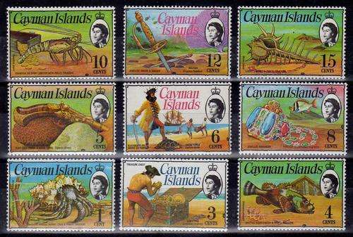 CAYMAN ISLANDS 1974 DEFIN PART SET OF 9 LMM. SG 346-66, 352-3. CAT 18,60 POUNDS.