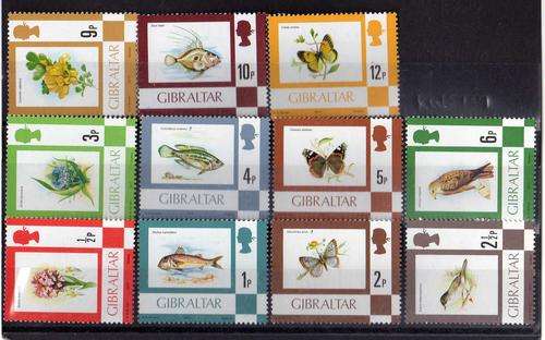 GIBRALTAR 1977 DEFIN PART SET OF 11 UMM. SG 374-84. CAT 8,15 POUNDS.