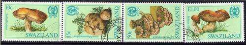 SWAZILAND 1984 "FUNGI" SET OF 4 VFU. SG 462-5. CAT 8 POUNDS.