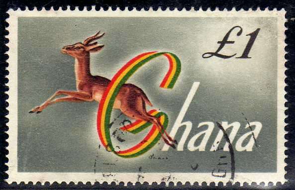 GHANA 1959 DEFIN 1 POUND VFU. SG 225a. CAT 4,75 POUNDS.