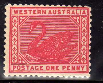 WESTERN AUSTRALIA 1902 DEFIN 1d PERF 12 W/MARK V AND CROWN FINE MM(*). SG 117. CAT 16 POUNDS.