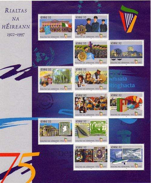 IRELAND 1997 "75th ANNIV OF IRISH FREE STATE" MINI SHEET UMM(**). SG 1117. CAT 12 POUNDS.