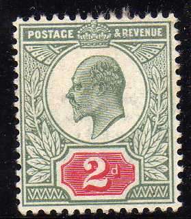 GREAT BRITAIN 1902 KEVII DEFIN 2d MOUNTED MINT (PART GUM). SG 291 (SIMPLIFIED) CAT 28 POUNDS AS LMM.