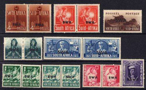 SOUTH WEST AFRICA 1941-2 LARGE WARS SET 8 UNITS UMM + 1/2d SHADE SACC 141-148. CAT R695. (2018 SACC)