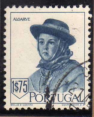 PORTUGAL 1947 REGIONAL COSTUMES 1$75 VFU. SG 1007. CAT 6,25 POUNDS.