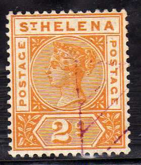 ST HELENA 1890-97 2d PLATE 2. SG 49. CAT 12 POUNDS.