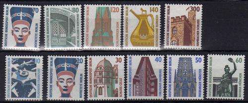 GERMANY WEST BERLIN 1987 "TOURIST SIGHTS" PART SET OF 11 UMM. CAT 25,50 POUNDS.