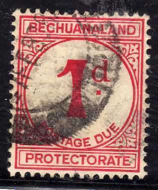 BECHUANALAND 1932 1d POSTAGE DUE GOOD USED. SACC 5. CAT R140. (2015).