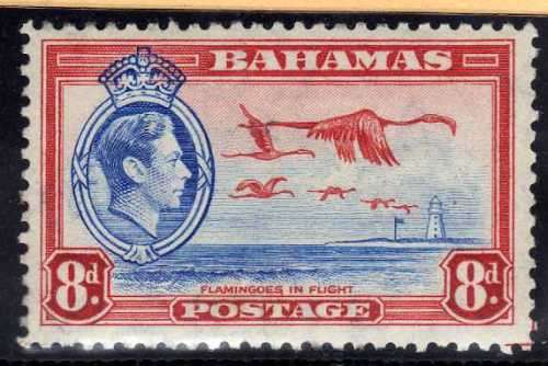 BAHAMAS 1938 DEFIN 8d MM(*). SG 160. CAT 15 POUNDS.