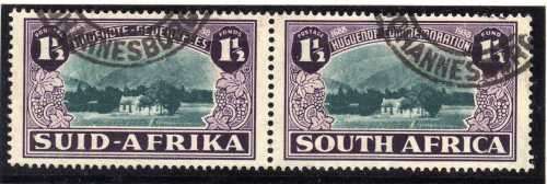 SOUTH AFRICA 1939 HUGUENOT 250TH ANNIVERSARY SET OF 3 PAIRS V.F.USED. SACC 81-83. CAT R275.