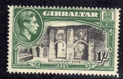 GIBRALTAR 1938 DEFIN 1/- PERF 14 LMM(*). SG 127. CAT 42 POUNDS.